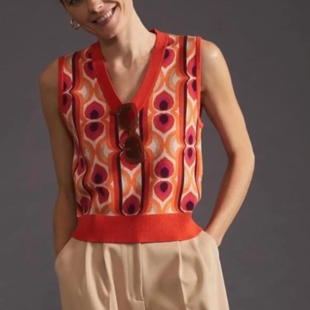 NWOT Anthropologie Maeve Vera Sweater Vest Size XS - Picture 2 of 9